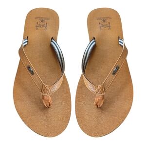 KuaiLu Women's Arch Support Yoga Mat Flip Flops Brown Thong Sandals sz 9